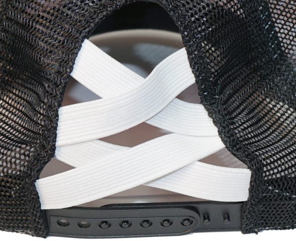 Musky Shop Black Pink Mesh Trucker Ponytail Cap Online - Image 3