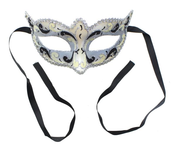 Mona Lisa Eye Costume Mask: Silver Black Online Sale